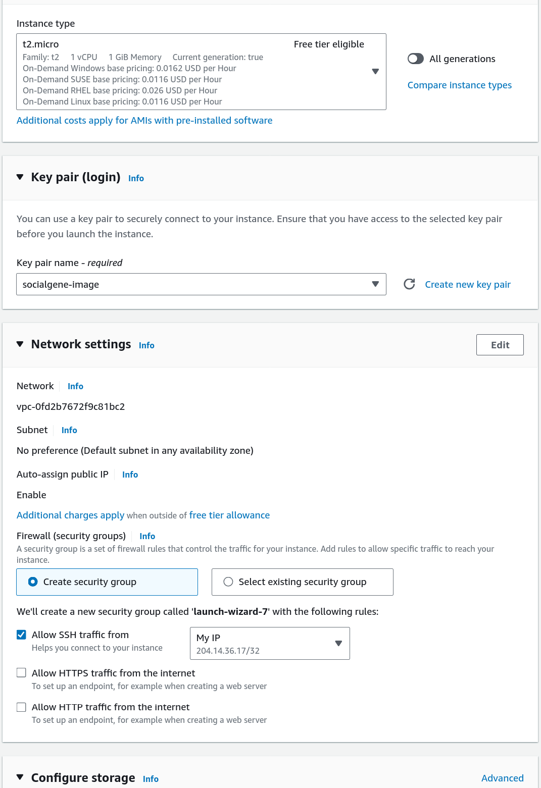 Key pair (login)